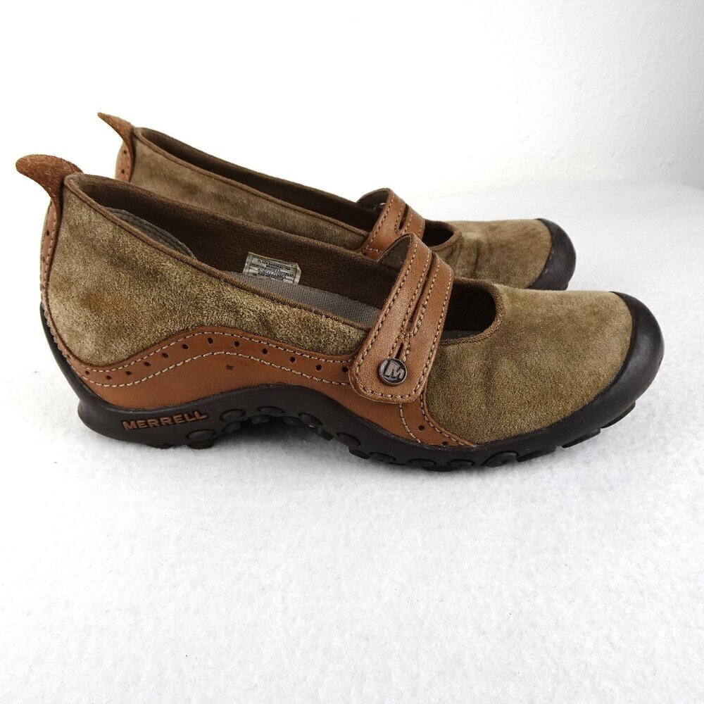MERRELL Plaza Bandeau Mary Jane's Beige Hiking Casual Shoes Women's 6.5 M - Picture 1 of 8